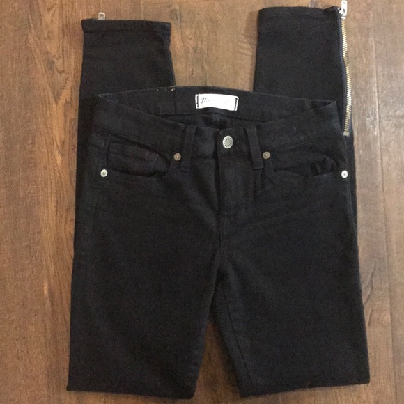 Madewell Denim - Madewell Skinny Skinny Black Jeans w/ Ankle Zipper